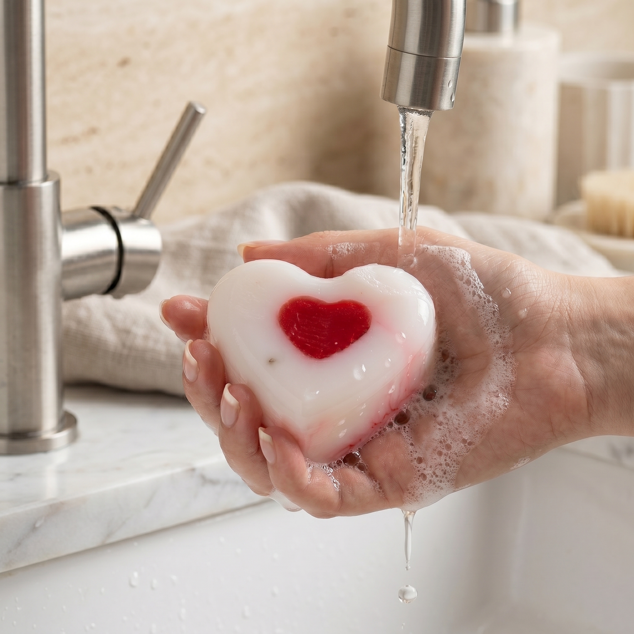 Crystal Love Artisan Bath Soap | 80g alternate view — Kuaxi Essentials