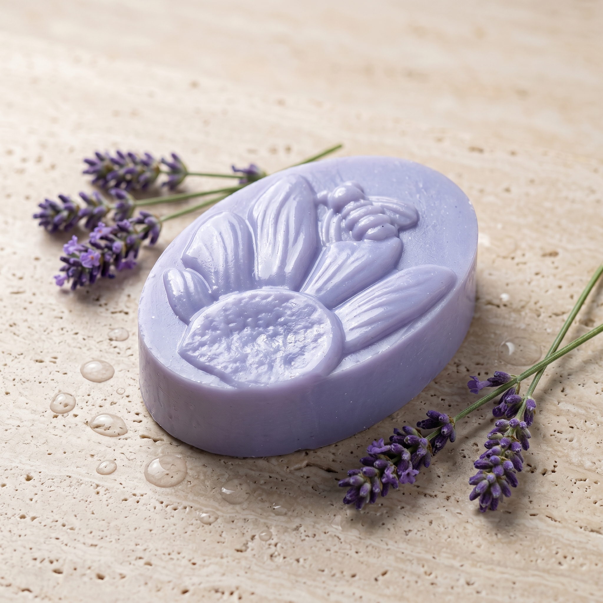 Purple Bloom Calming Floral Soap (90gm) — Kuaxi Essentials Handcrafted Soap