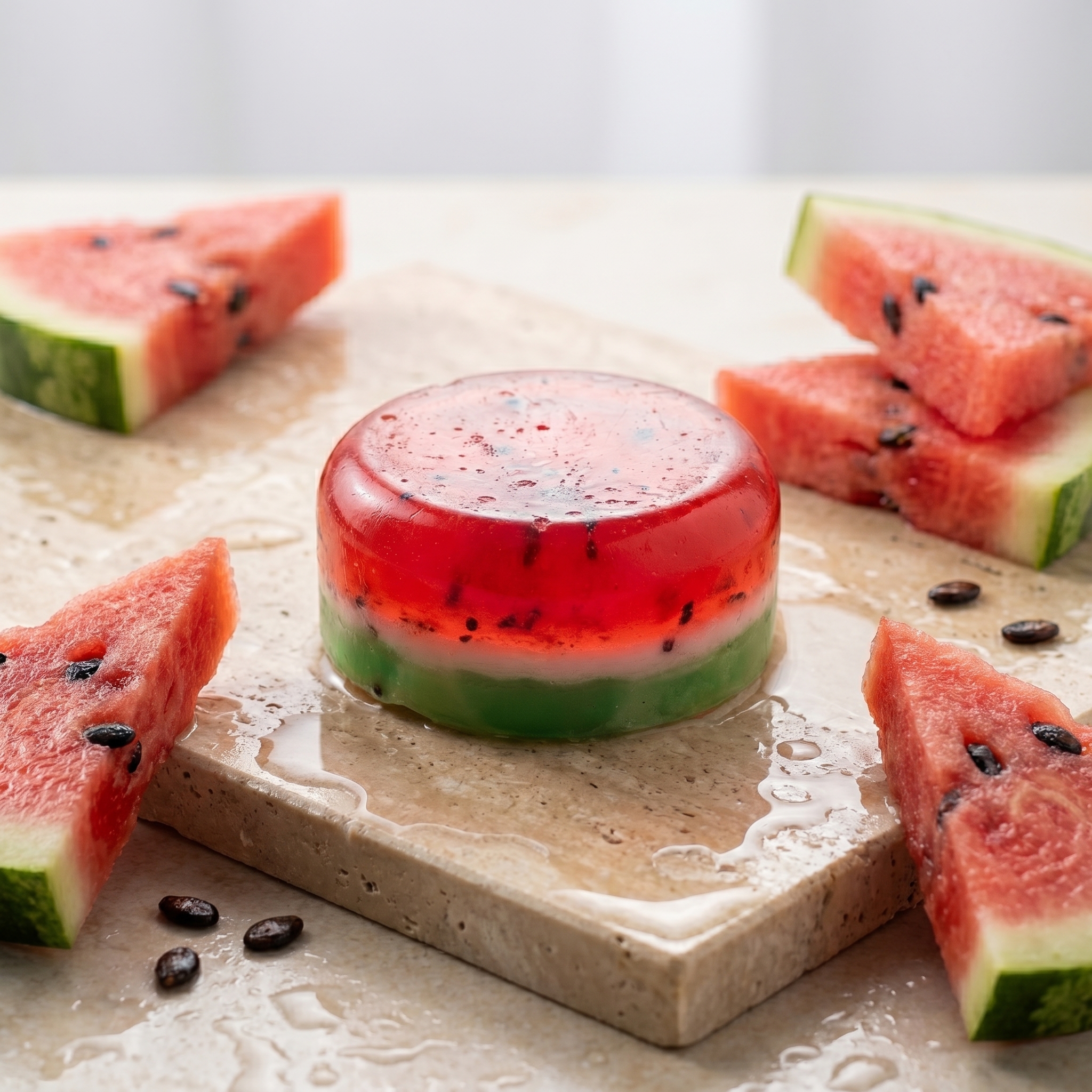 Fresh Watermelon Hydrating Soap (100g) — Kuaxi Essentials Handcrafted Soap