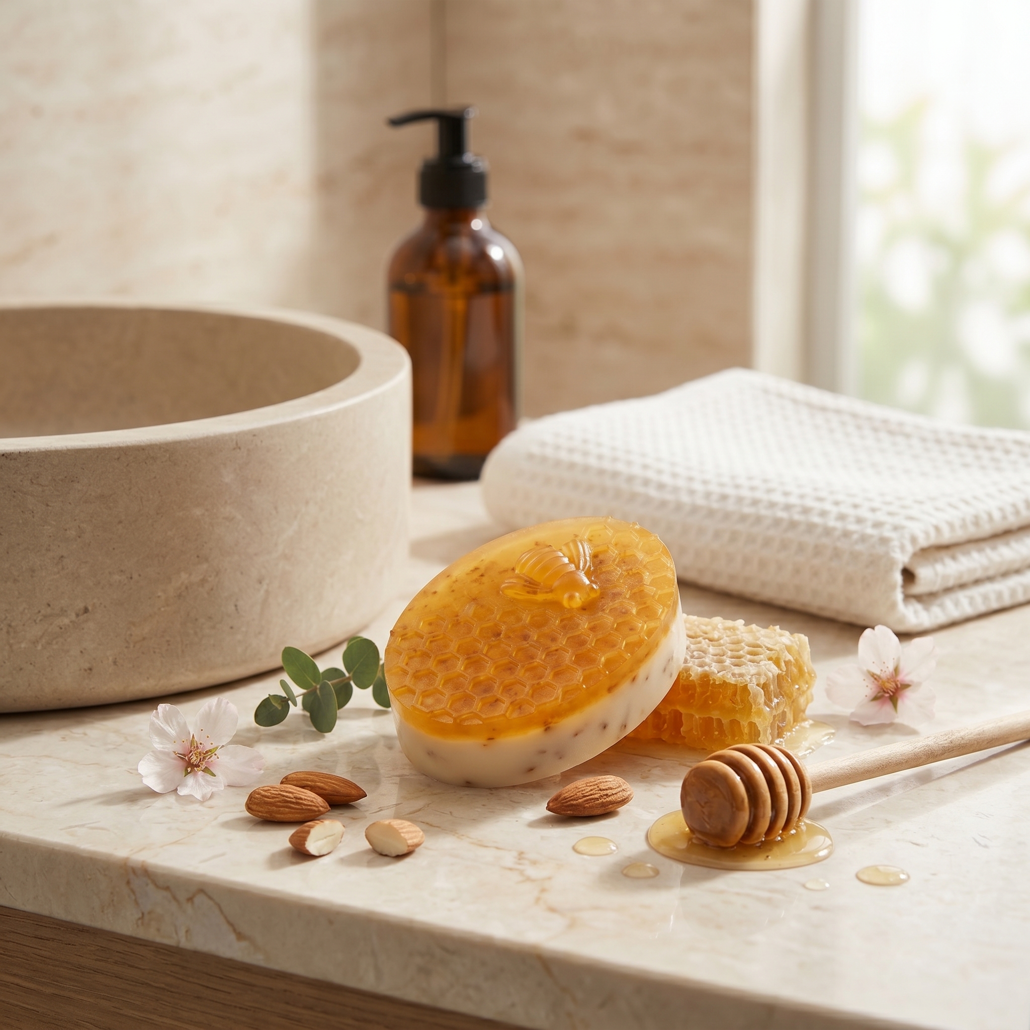 Honey Almond Handmade Soap – Pack of 4 alternate view — Kuaxi Essentials