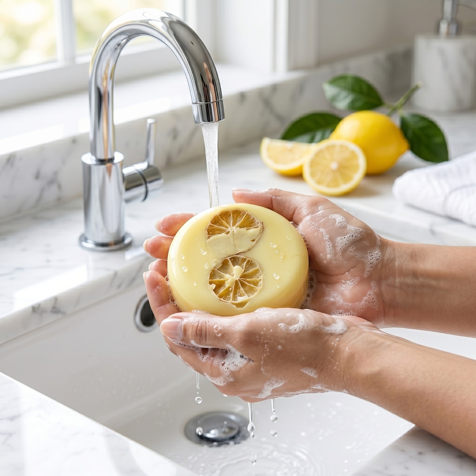 Fresh Citrus Lemon Round — Kuaxi Essentials Handcrafted Soap